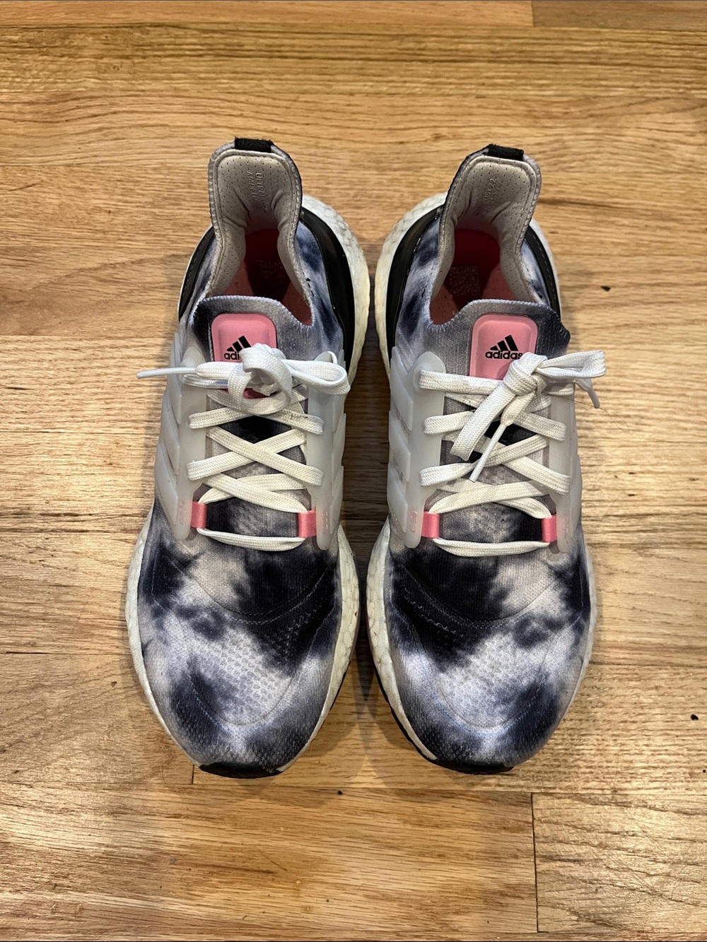 adidas Ultraboost Women’s Tie-Dye Black White Pink Sneakers